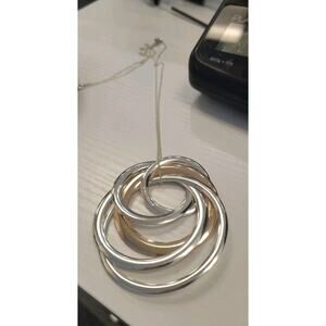 Tiffany & Co. 1837 X-Large Rubedo & 925 Silver Interlocking 5 Circles Necklace